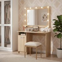 Reyga Oak Compact Desk With Storage - Online Outlet