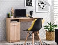 Reyga Oak Compact Desk With Storage - Online Outlet