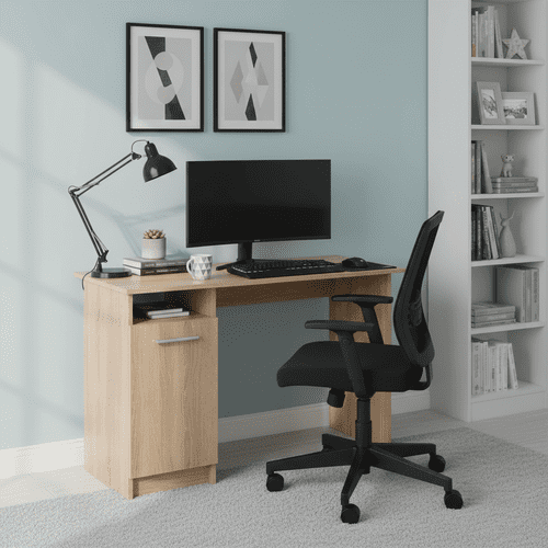 Reyga Sonoma Oak Compact Study Desk With Storage