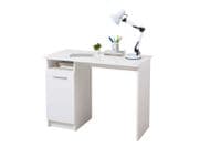 Reyga White Compact Study Writing Desk With Storage - Online Outlet