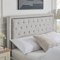 Rhea Natural Fabric 4ft6 Double Bed - LLB