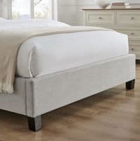 Rhea Natural Fabric 4ft6 Double Bed - LLB