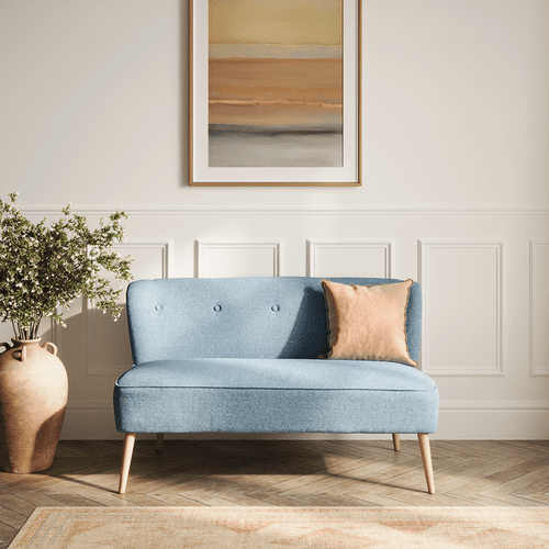 Ricardo Cornflower Blue 2 Seater Sofa - LD