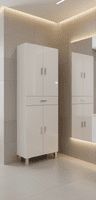 Rimini Tall Bathroom Cabinet Cupboard - Online Outlet