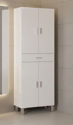 Rimini Tall Bathroom Cabinet Cupboard - Online Outlet