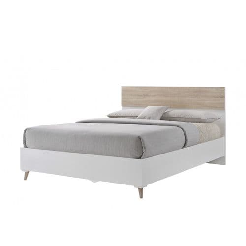 Roanne White And Oak King Size Bed 19LD10