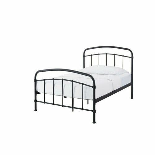 Rocamadour Matt Black Double Bed 19LD275