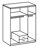 Roma Triple White wardrobe with Mirror