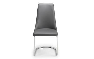 Rostock Grey Faux Leather Dining Chair 24JB294