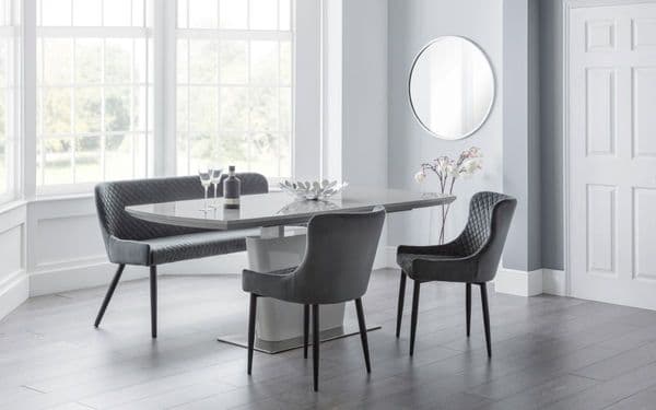 Rostock Grey High Gloss Extending Dining Table 24JB295