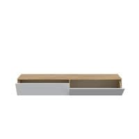 Rovero Nordic Oak Effect And White Wall Mounted Floating Wide  Large TV Entertainment Unit 016601WSO