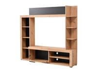 Rubi Artisan Oak Effect And Black Compact Entertaiment Unit Wall TV Cabinet - 11008241 RZ