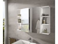 Russo 400mm White And Mirrored 1 Door Wall Mounted Bathroom Cabinet - 305082BO S/O