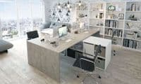 Sara Grey Large Corner L Shaped Desk - Online Outlet
