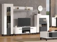 Sarthe Matte White And Black Floating Wall Shelf - 11013677 S/O