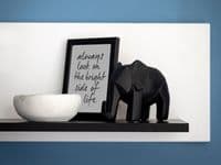 Sarthe Matte White And Black Floating Wall Shelf - 11013677 S/O