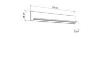 Sarthe Matte White And Black Floating Wall Shelf - 11013677 S/O
