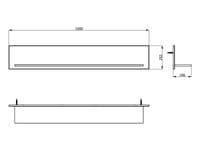 Sarthe Matte White And Black Floating Wall Shelf - 11013677 S/O