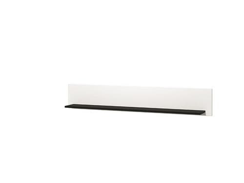 Sarthe Matte White And Black Floating Wall Shelf - 11013677 S/O
