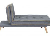Saunier Flannel Grey Fabric Sofa Bed 17LD560