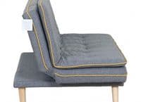 Saunier Flannel Grey Fabric Sofa Bed 17LD560