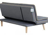 Saunier Flannel Grey Fabric Sofa Bed 17LD560