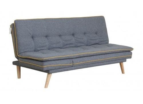 Saunier Flannel Grey Fabric Sofa Bed 17LD560