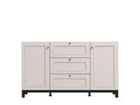 Savoia Cashmere Taupe Panelled 2 Door 3 Drawer 154cm Sideboard 11013523 RZ