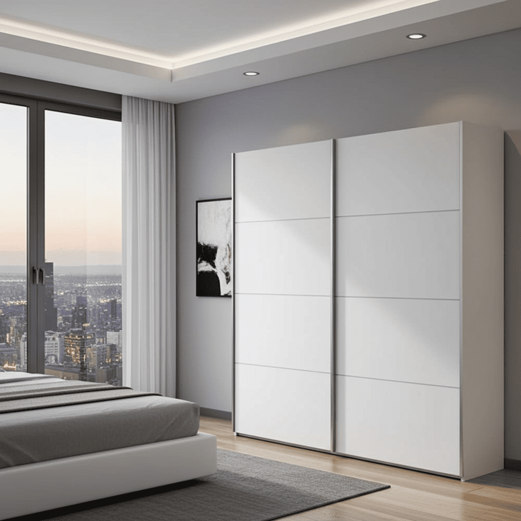 Savona White Wide 150cm Sliding Door Robe - Online Outlet