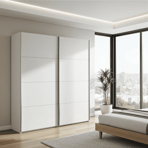 Savona Artic White Wide 150cm Sliding Door Wardrobe - ARM150A