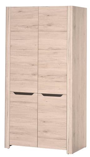 Selby Light Oak Effect 2 Door 98cm Wardrobe SZDJ05