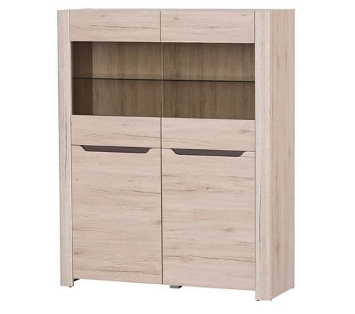 Selby Light Oak Effect 2 Door Low Display Cabinet SZDJ03