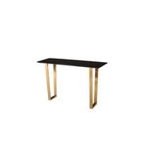 Senlis Black Gloss With Polished Gold Console Table 19LD493