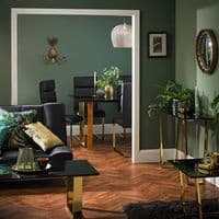 Senlis Black Gloss With Polished Gold Console Table 19LD493