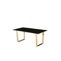 Senlis Black Gloss With Polished Gold Dining Table 19LD492