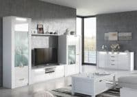 Serene Large White Gloss TV Cabinet Entertainment Unit -2914