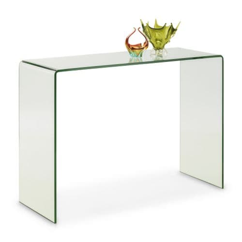 Seville Tempered Bent Glass Console Table JB15