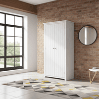 Solera Solid Pine White 2 Door Wardrobe - 26LD