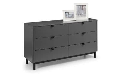 Solingen Dark Grey 6 Drawer Chest 24JB258