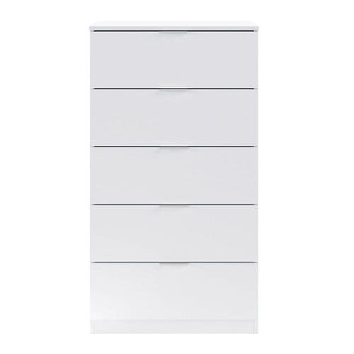 Spiro Artic White Modern 5 Drawer Chest - 007845A - S/O