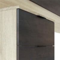 Spiro Oak and Oxide Brown Modern Headboard with Bedsides - 0X6075F