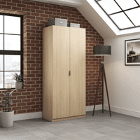 Spiro Oak Effect Compact Narrow 2 Door Space-Saving Wardrobe 81cm - LCX022R- S/O