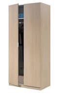 Spiro Oak Effect Compact Narrow 2 Door Space-Saving Wardrobe 81cm Wide - LCX022R- S/O