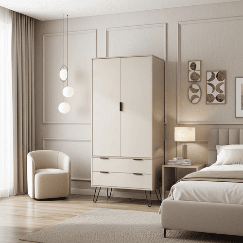 Staggy Driftwood 2 Door, 2 Drawer Wardrobe AGD582 CPC