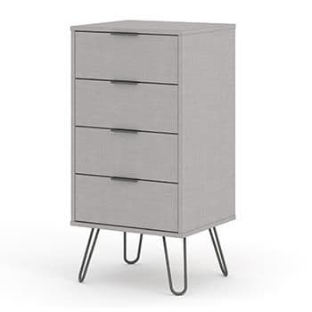 Staggy Grey 4 Drawer Narrow Chest of Drawers AGG517 CP