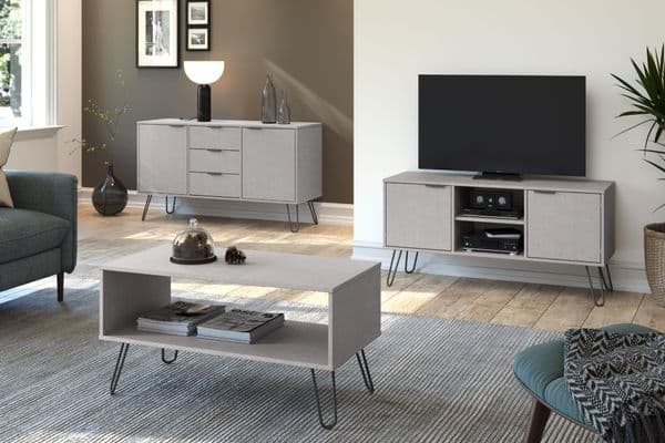 Staggy Grey Medium Sideboard with 2 Door, 3 Drawers AGG916 CP
