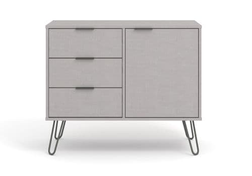 Staggy Grey Small Sideboard with 1 Doors, 3 Drawers AGG915 CP