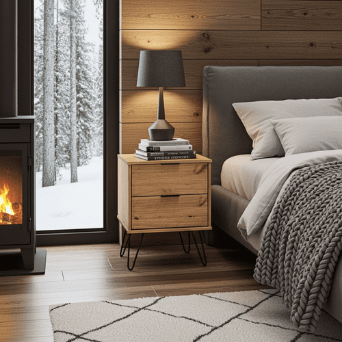 Staggy Pine 2 Draw Bedside Cabinet AG510 CP