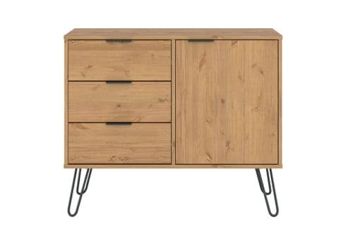 Staggy Pine Small Sideboard with 1 Door, 3 Drawers AG915 CP