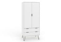 Staggy White 2 Door, 2 Drawer Wardrobe AGW582 CP